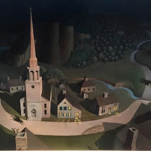 Grant Wood Midnight Ride of Paul Revere Painting Poster Art Print