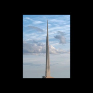 The Illinois Mile High Tower Frank Lloyd Wright Skyscraper Photo Poster Print