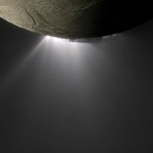 Enceladus Saturn Moon Jets Geyser Space Art Photo Poster Print 18 x 24 in