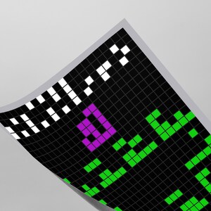 Arecibo-meddelande SETI Alien Signal Diagram Grafisk affisch Konsttryck 8 x 24 tum bild 2