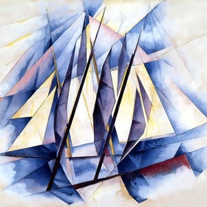Sail: Two Movements by Charles Demuth Painting Poster Abstract Print