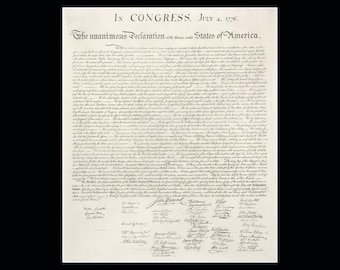 US Unabhängigkeitserklärung der Vereinigten Staaten Foto-Poster Druck 24 x 29 in
