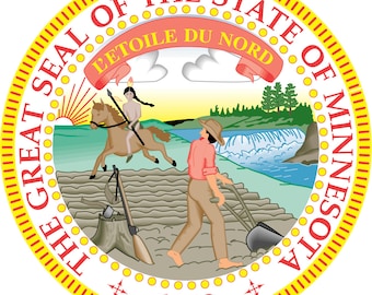 Seal of the State of Minnesota United States Seals Poster Art Print