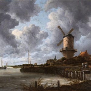 El molino de viento en Wijk bij Duurstede Jacob van Ruisdael Póster de pintura Lámina artística