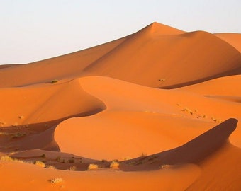 Sand Dunes Desert Erg Chebbi Merzouga Morocco Africa Sahara Poster Art Print