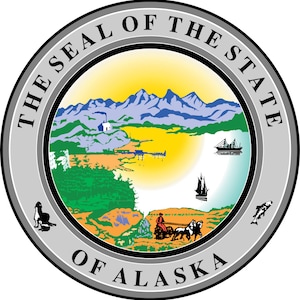 Seal of the State of Alaska United States Seals Poster Art Print