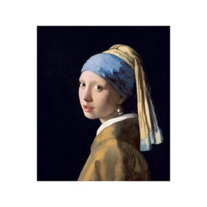 The Girl with the Pearl Earring Johannes Vermeer 1665 Painting Poster Art Print