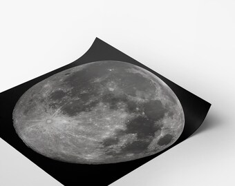 Full Moon Near Side Disk Close up Space Celestial Astronomy Photo