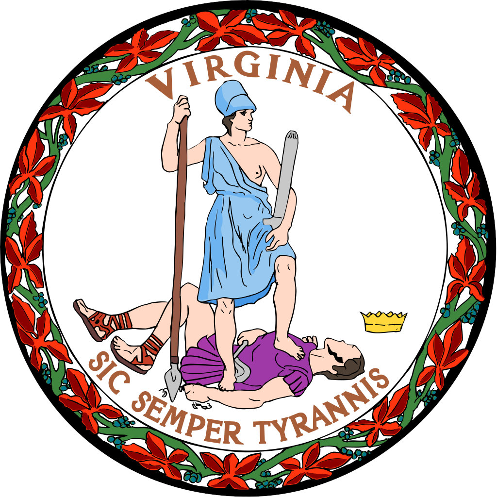 Seal of the State of Virginia United States Seals Poster Art Print