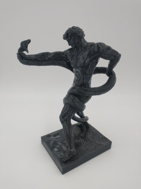 Athlete Wrestling a Python 3D Print Sculpture Statue Figure | Etsy