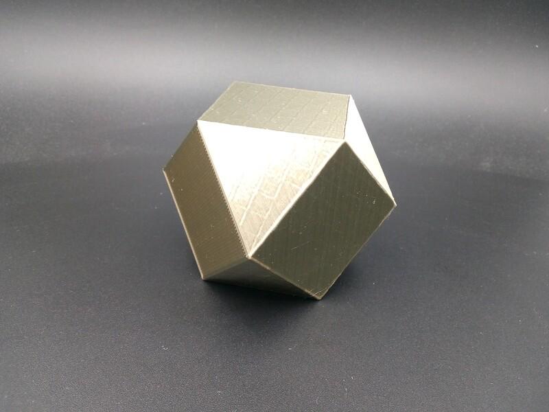 Cuboctahedron Math Geometry Model Shape Sculpture 3D Printed