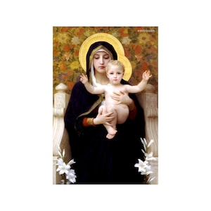 Madonna with Child Virgin Mary Jesus Christ Baby Painting Poster Art Print