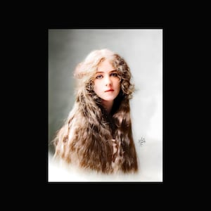 Ione Bright Actress Theater 1900s Portrait Colorized Photo Poster Print
