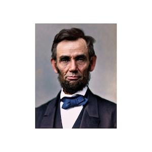 Abraham Lincoln Colorized Gardner 1863 Portrait Photo Poster Art Print