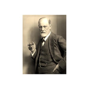 Sigmund Freud by Max Halberstadt Psychoanalysis Photo Poster Art Print Sepia