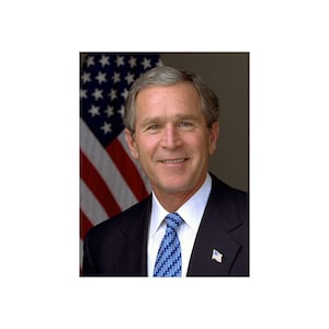 President George W. Bush Portrait Photo Art Poster Print