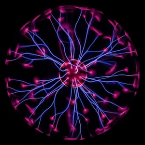 Plasma Ball Globe Lightning Science Electricity Photo Poster Print 24 x 24 in