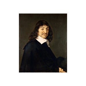 Retrato de René Descartes Frans Hals Arte Pintura Cartaz Impressão TELA ENROLADA