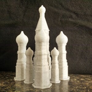 St. Saint Basil&#39;s Cathedral Moscow Russia 3D Printed Model 6&quot;, Choice of Color