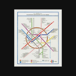 Moscow Metro Map - Etsy
