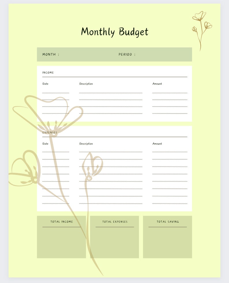 Printable Budget Planner - Etsy