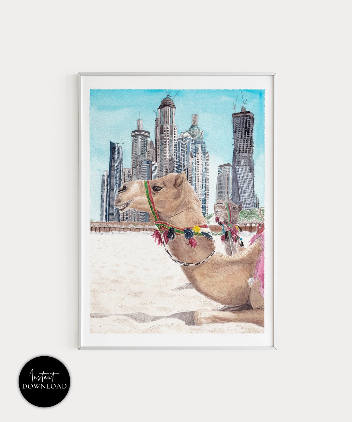 Dubai Art Print UAE Print Dubai Cityscape Jumeirah Beach Etsy
