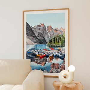 Impression aquarelle du parc national Banff, art mural Canada, peinture de paysage de l'Alberta, décoration canadienne image 4