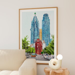 Toronto Watercolor Print, Canada Wall Art, Toronto Cityscape Painting, Canadian Decor, Travel Gift image 2