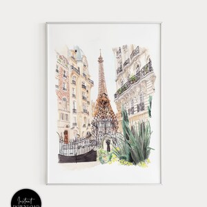 Paris Art Print, Paris France, Eiffel Tower, Paris Painting, Paris Print, Paris Art, Parisian Art, Eiffel Tower Print, Paris Cityscape