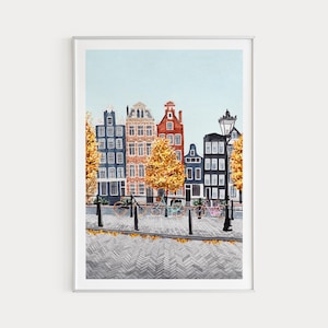 Amsterdam Art Print, Netherlands Print, Fall Wall Decor, Amsterdam Wall Art, Amsterdam Art, Amsterdam Print, Europe Print, Travel Gift