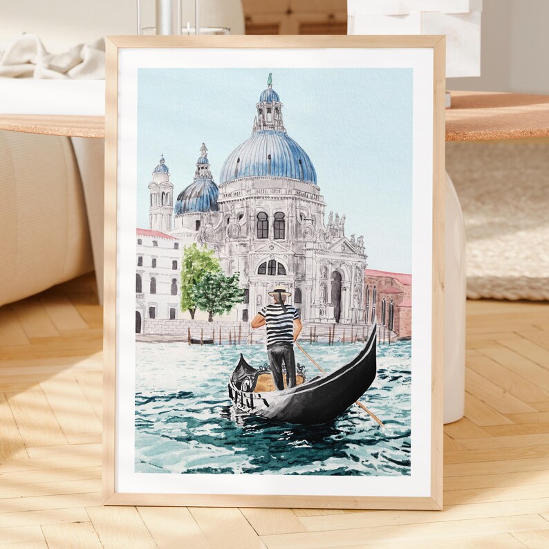 Italy Wall Art Set of 6: Watercolor Prints, Italian Cityscape Paintings, European Decor, Travel Gift, Digital Download | NorrskenArt image 3