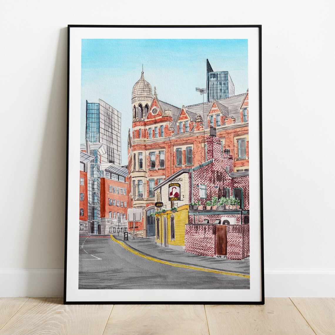 Manchester Print England Wall Art Manchester Art Print UK Etsy