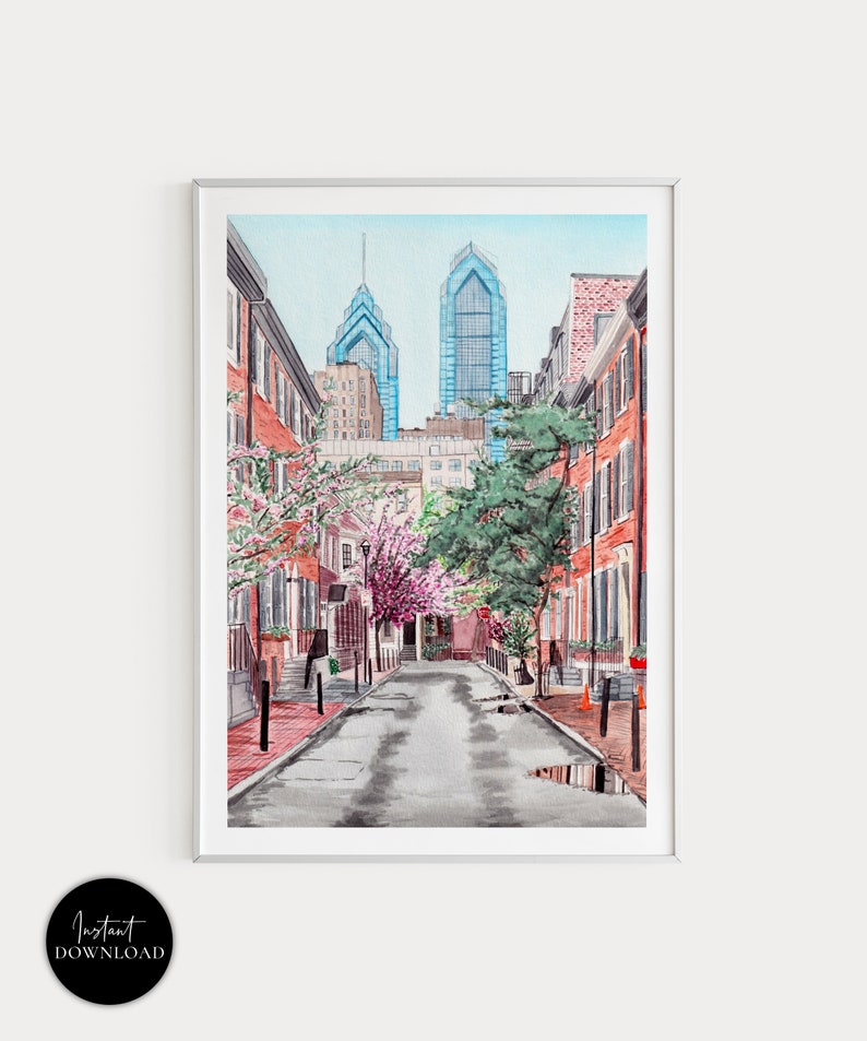 Philadelphia Print Philadelphia Wall Art Philadelphia Art Etsy
