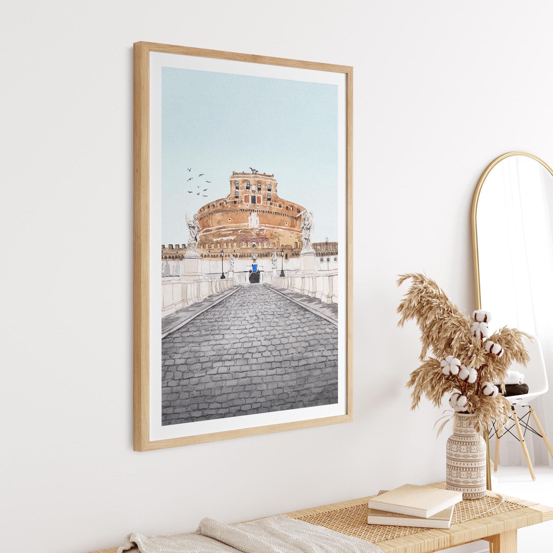 Wall Prints Rome Rome Italy Watercolor Prints: Italian Landmarks, Cityscape Gallery Wall ...