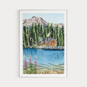 Yoho National Park Print, Canada Wall Art, Watercolor Print, Canada Landscape, Canadian Art, Canada Wall Decor, Yoho Art, Travel Gift