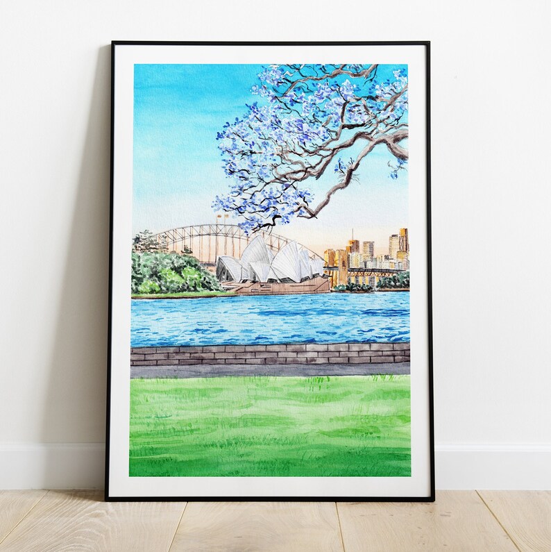 Sydney Print Australia Wall Art Sydney Cityscape Australia Etsy