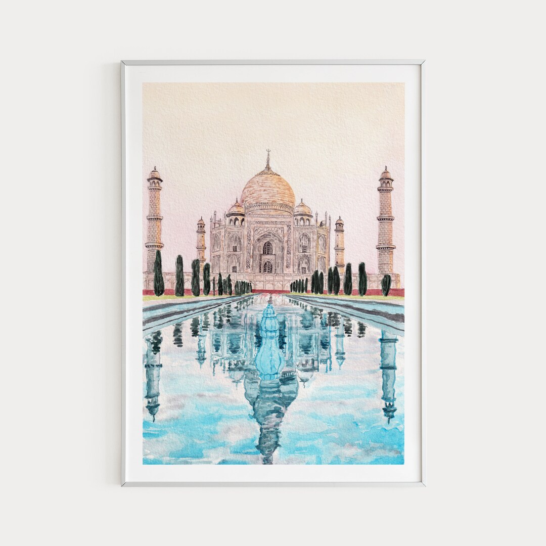 Taj Mahal Print, India Wall Art, Taj Mahal Art, India Print, India ...