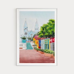 Maracaibo Watercolor Print, Venezuela Wall Art, Watercolor Print, Venezuela Art Print, Maracaibo Cityscape, Latin America Print, Travel Gift