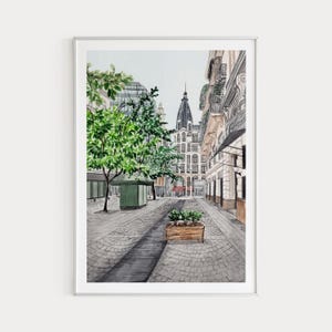 Buenos Aires Print, Argentina Wall Art, Buenos Aires Cityscape, Argentine Decor, Buenos Aires Watercolor Painting, Travel Gift