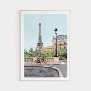 Paris Kunstdruck, Frankreich Wandkunst, Paris Malerei, Aquarell Kunst, Paris Stadtbild, Eiffelturm Kunst, Paris Druck, Paris Dekor, Reisegeschenk
