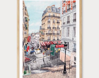 パリ、フランス、モンマルトル地区、1900年頃の絵画 | ファインアート