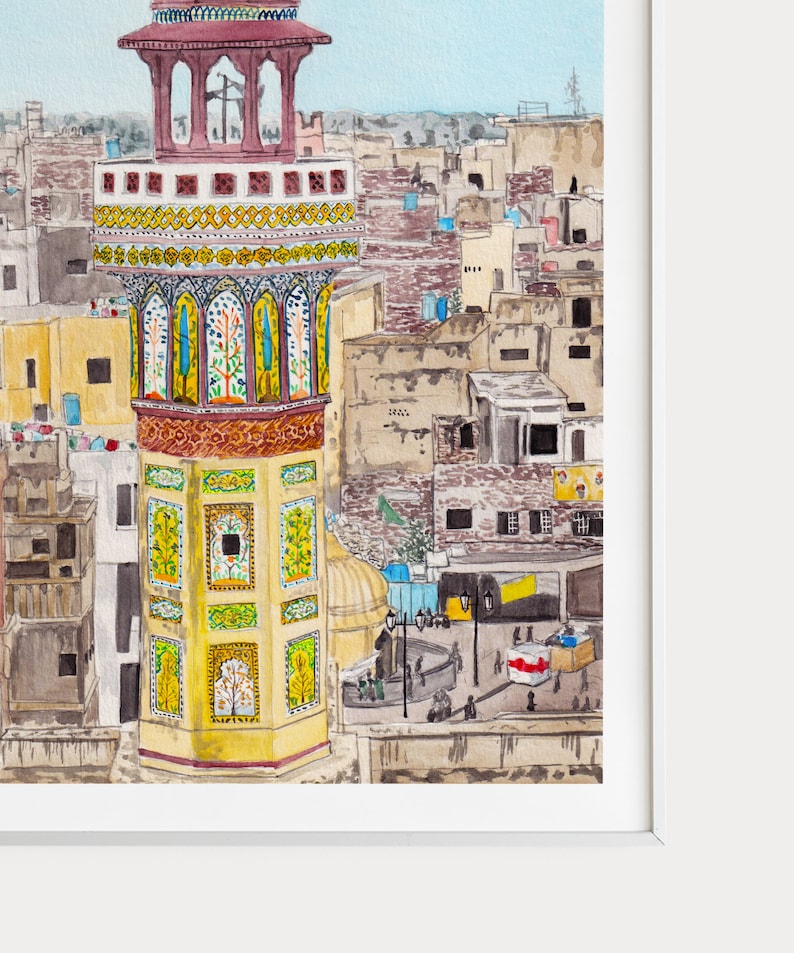 Wazir Khan Mosque Print Pakistan Wall Art Pakistan Print Etsy
