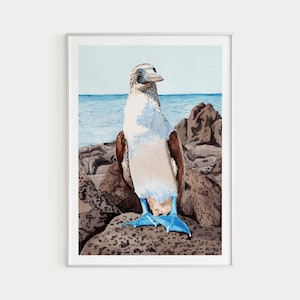 Galapagos Island Print, Ecuador Wall Art, Watercolor Print, Ecuador Art Print, Galapagos Landscape, Latin America Print, Travel Gift