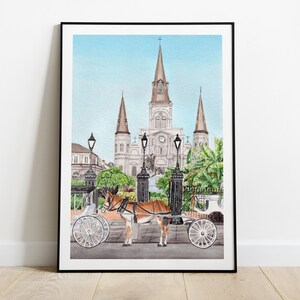 New Orleans Print, Louisiana Wall Art, Watercolor Print, St Louis ...