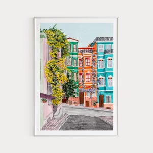 Istanbul Turquie, impression d&#39;art Turquie, impression d&#39;Istanbul, Turquie, art Turquie, Istanbul, art mural Turquie, paysage urbain d&#39;Istanbul, décoration murale Turquie