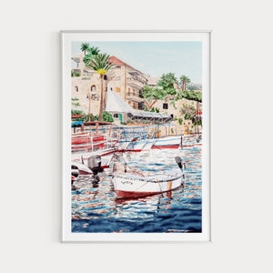 Byblos Lebanon Art Print Watercolor Painting Printable Art Lebanon Decor Travel Art Lebanon Cityscape Lebanese Art Housewarming Gift