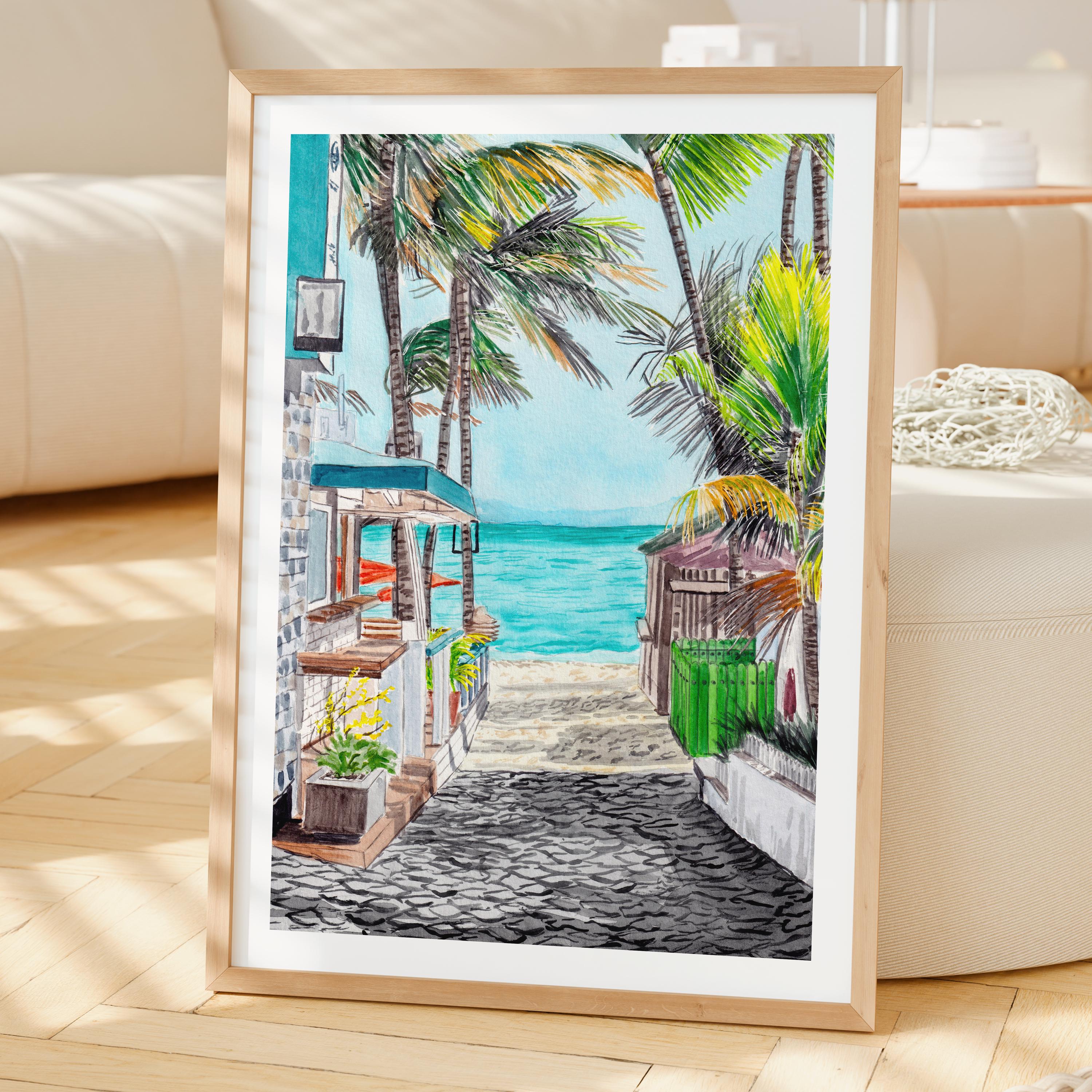 Isla De Margarita Watercolor Print, Venezuela Wall Art, Margarita