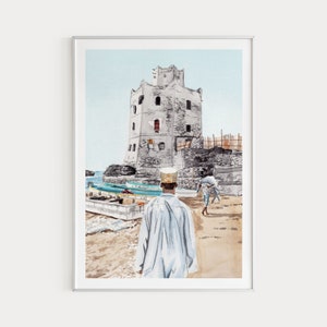 Mogadishu Print, Somalia Wall Art, Watercolor Painting, Somalia Art Print, African Art, Somalia Cityscape, Traditional Art, Travel Gift