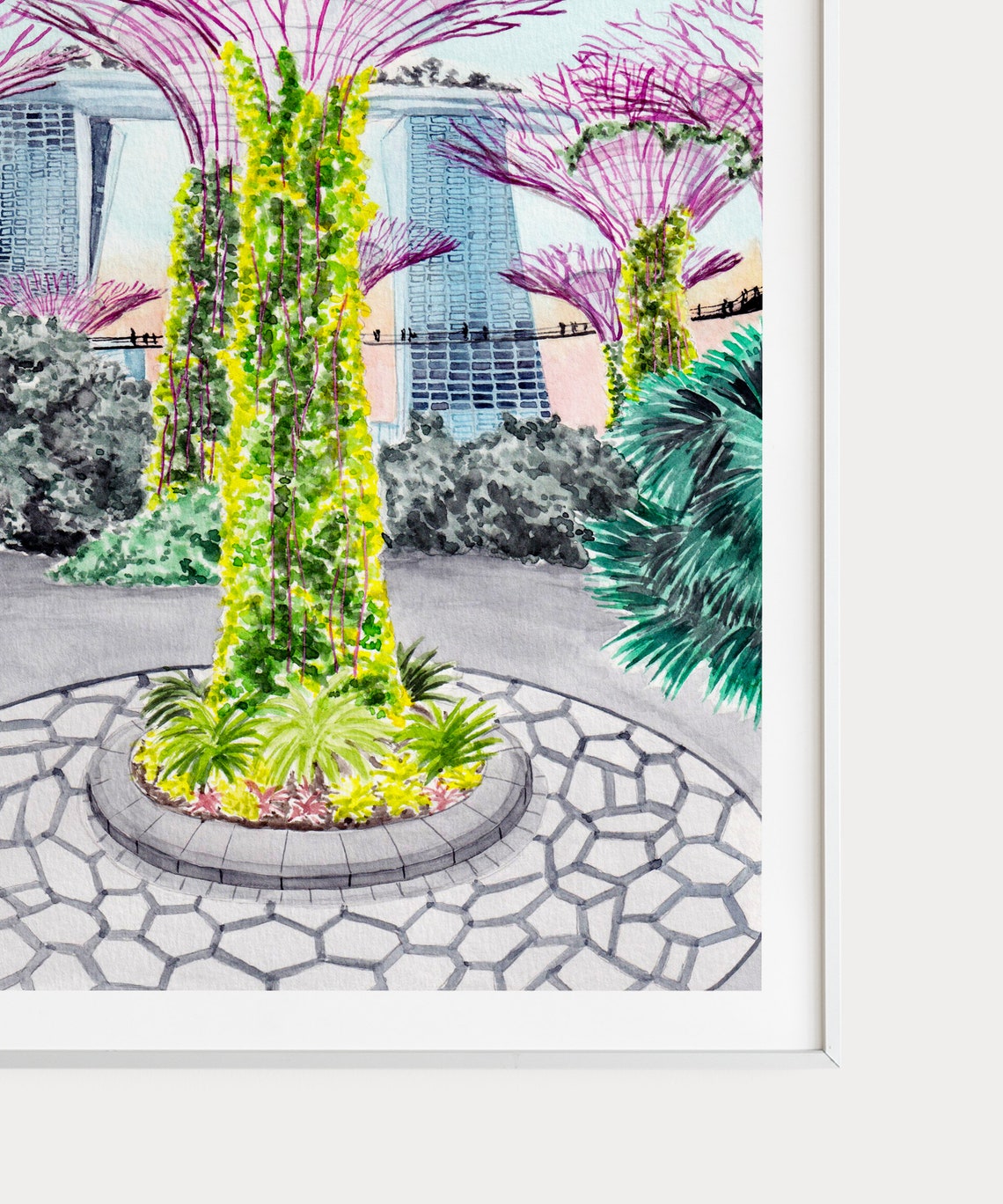 Singapore Print Gardens by the Bay Singapore Wall Art Etsy