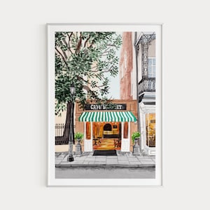 Franse wijk print, kunst aan de muur New Orleans, aquarel print, Louisiana muur decor, USA afdrukbare kunst, New Orleans schilderij, reiscadeau